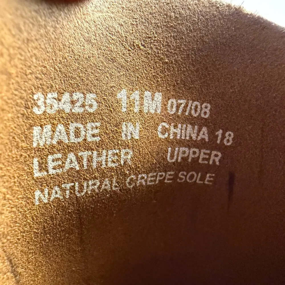 Clarks Originals Wallabee Boot Brown Chukka Leather Crepe Sole Men's Size 11M